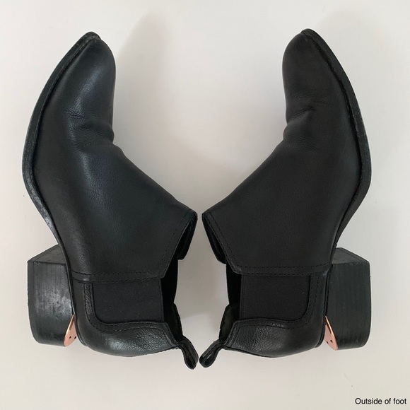 ALEXANDER WANG | KORI BOOT BOOTIES CUT-OUT HEELS ROSE GOLD CUT-OUT HEEL LEATHER - Picture 6 of 16